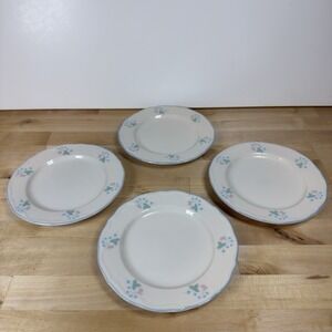 Vintage Anchor Hocking Stoneware 1986 "Auntie Em" Set of 4 Dessert Plate